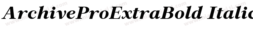 ArchiveProExtraBold Italic字体转换